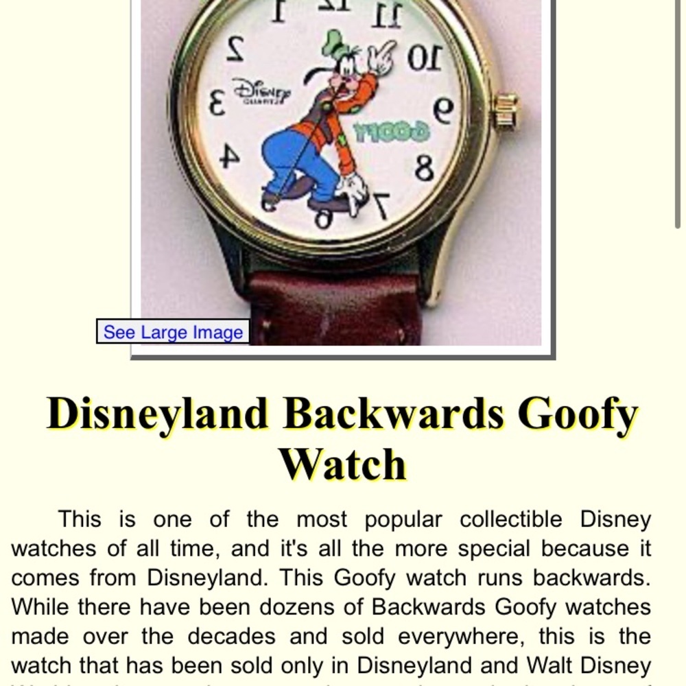 Disney Gold and brown RARE Watch - Picture 2 of 2